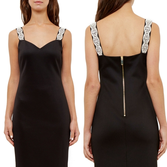Ted Baker Mally Embellished Strap Bodycon Dress - Picture 2 of 3
